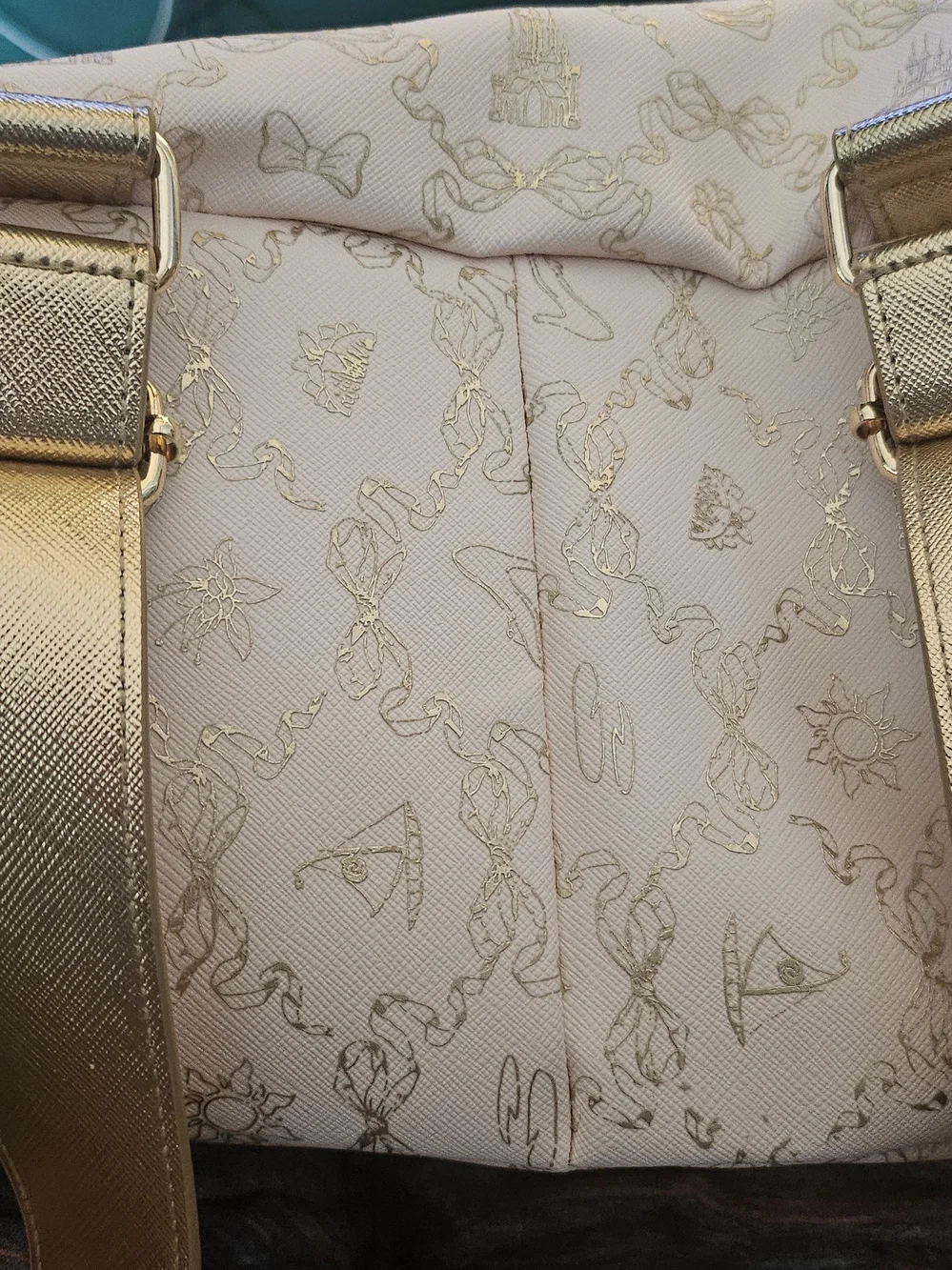 Bath & Body Works Disney Princess Gold Bow Backpack Purse